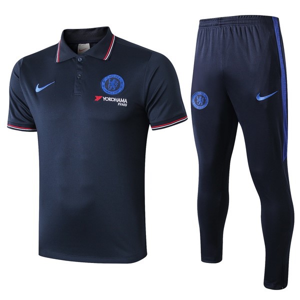 Polo Conjunto Completo Chelsea 2019-20 Azul Marino